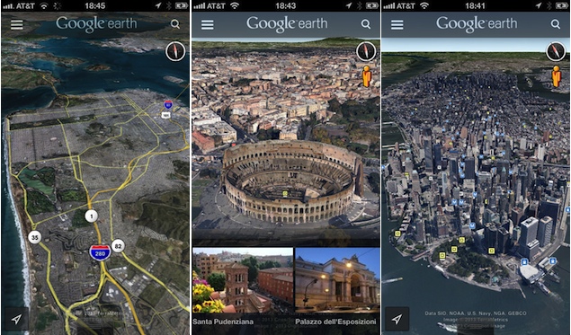 Google has updated its Google Earth iOS app bringing new features ...